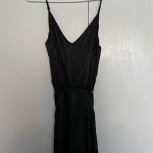 Long satin material forever21 jumpsuit.